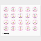 Cute Whimsical Zoo Animal Ark Baby shower Bedankt Ronde Sticker (Vel)