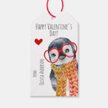 Cute Whimsy Baby Penguin Kinder Vriend Valentijnse