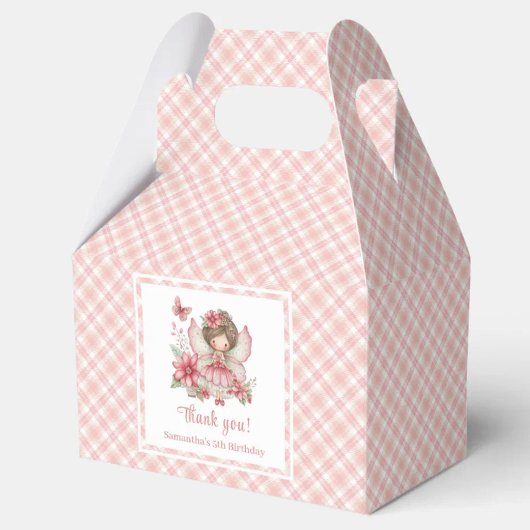 Cute Whimsy Fairy Floral Girl Birthday Favor Box Bedankdoosjes