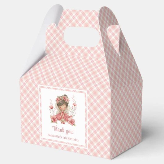 Cute Whimsy Fairy Pink Flowers Girl Birthday Favor Bedankdoosjes