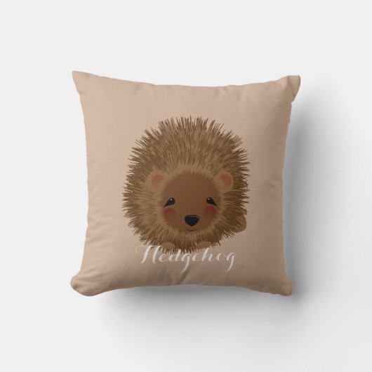 Cute Whimsy Little Hedégel Illustration Kussen (Voorkant)