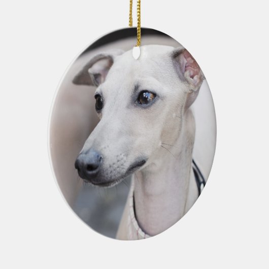 Cute Whippet Keramisch Ornament (Rechts)