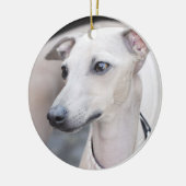 Cute Whippet Keramisch Ornament (Links)