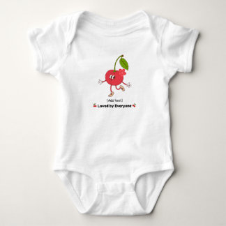 Cute Whistling Cherry Character - Loved by Everyon Romper