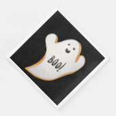 CUTE WHITE AND ORANGE HALLOWEEN GHOST SERVET (Hoek)