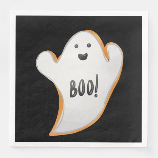 CUTE WHITE AND ORANGE HALLOWEEN GHOST SERVET (Voorkant)