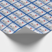 Cute White Arctic Fox in Snow Cadeaupapier (Hoek)