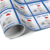 Cute White Arctic Fox in Snow Cadeaupapier (Rol Hoek)