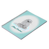 Cute White Baby Sea Otter , Merry Christmas Notitieboek (Linkerzijde)