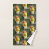 Cute White Bellied Caique Parrot Bad Handdoek (Handdoek)