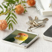Cute White Bellied Caique Parrot Sleutelhanger (Zijkant)
