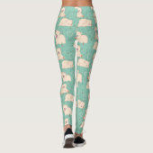 Cute White Beren Pattern Leggings (Achterkant)