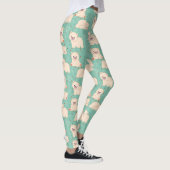 Cute White Beren Pattern Leggings (Rechts)
