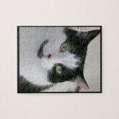 Cute White Black Cat Photo Legpuzzel (Horizontaal)