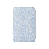 Cute white blue paisley Patroon Badmat (Voorkant Verticaal)