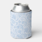 Cute white blue paisley Patroon Blikjeskoeler (Blikje Voorkant)