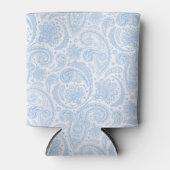 Cute white blue paisley Patroon Blikjeskoeler (Voorkant)