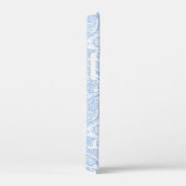 Cute white blue paisley Patroon Case-Mate iPhone Case (Achterkant / Rechts)