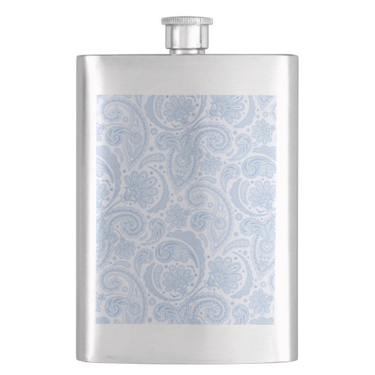 Cute white blue paisley Patroon Flacon (Voorkant)