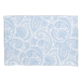 Cute white blue paisley Patroon Kussensloop (Voorkant-Links)