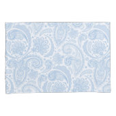 Cute white blue paisley Patroon Kussensloop (Voorkant-Rechts)