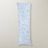 Cute white blue paisley Patroon Lichaamskussen (Voorkant Verticaal)