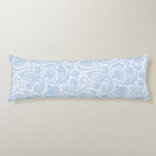 Cute white blue paisley Patroon Lichaamskussen