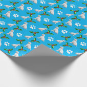 Cute White Boxer Dog-kerstinpakpapier Cadeaupapier (Hoek)