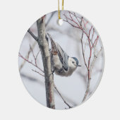 Cute White-Breasted Nuthatch Ornament (Links)