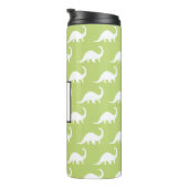 Cute White Brontosaurus Dinosaur Persoonlijk Thermosbeker (Geroteerd rechts)