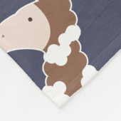 Cute White & Brown Spotted Llamas Custom Name Fleece Deken (Hoek)