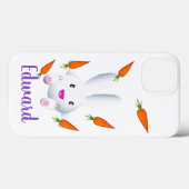 Cute White Bunny & Carrots Case-Mate iPhone Case (Achterkant (horizontaal))