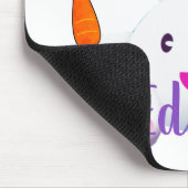 Cute White Bunny & Carrots Muismat (Hoek)