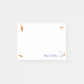 Cute White Bunny & Carrots Post-it® Notes (Voorkant)