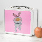 Cute White Bunny Oranje Nose duikt roze op (In situ)