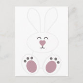 Cute White Bunny Rabbit Briefkaart (Voorkant)