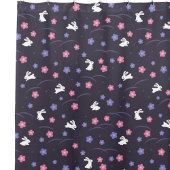Cute White Bunny Rabbits and Flowers Pattern Douchegordijn
