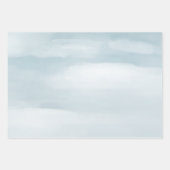 Cute White Bunny Rabbits Blue Winter Kerstmis Inpakpapier Vel (Voorkant 2)