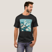 Cute White Butterfly Illustration Flowers Minimal  T-shirt (Voorkant volledig)