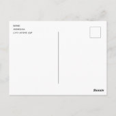 Cute White Cat Birthday Briefkaart (Achterkant)