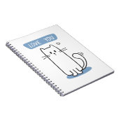 Cute White Cat Notitieboek (Rechterzijde)