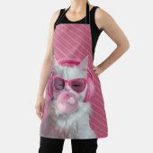  Cute  White Cat  – Personalized Schort (Insitu)