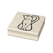 Cute White Cat Rubberstempel (Stempel)