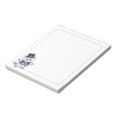 Cute White Cat Top Hat Whimsical Lined Notitieblok (Linkerzijde)