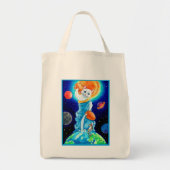 Cute White Cat Water Goddess Canvas tas (Voorkant)