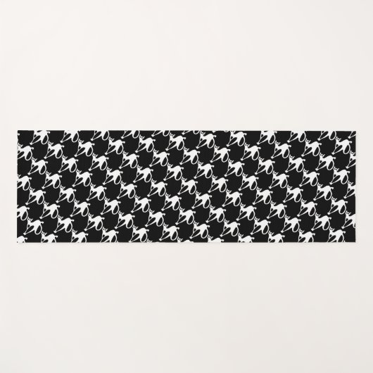 Cute White Cats Halloween Pattern | Yoga Mat (Voorkant (horizontaal))