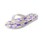 Cute White Chamomile Paarse Girl Teenslippers (Schuin)