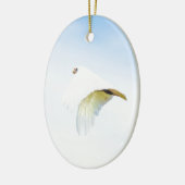Cute white Cockato in flight Australia Keramisch Ornament (Links)