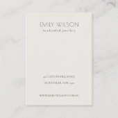 Cute White Daffodil Floral 2 Logo oorring display Visitekaartje (Achterkant)