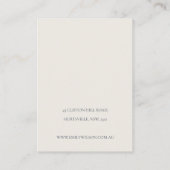 Cute White Daffodil Floral Hair Clip Display Visitekaartje (Achterkant)